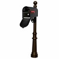 Grandoldgarden E1 Economy Mailbox Locking Insert System with Fluted Base & Ball Finial Bronze GR1137790